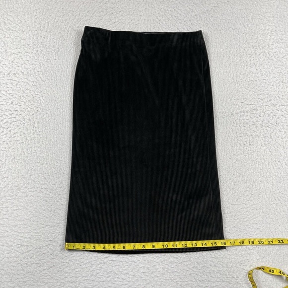 Modcloth Skirt Womens Small Black Ribbed Soft‎ Corduroy Stretchy Party Grunge - Picture 6 of 9